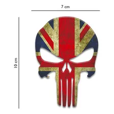 Adesivo Caveira Justiceiro Resinado Inglaterra Envelhecida Foto mini 4