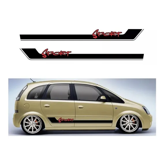 Adesivo Chevrolet Meriva Faixa Lateral Imp139 Cor PADRÃO Foto 1