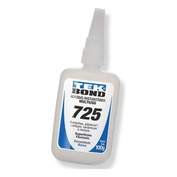 Adesivo Cola Instantânea 725 100gr Tekbond Foto 1