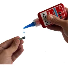 Adesivo Cola Trava Rosca Azul Travamento Média Resistência Foto  mini 1