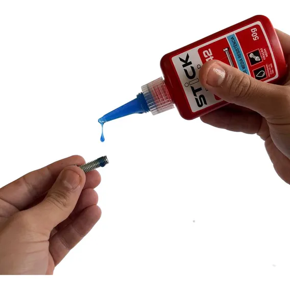Adesivo Cola Trava Rosca Azul Travamento Média Resistência Foto 1