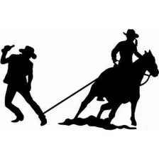 Adesivo Cowgirl Laçando Cowboy Sv2081 Foto mini 1