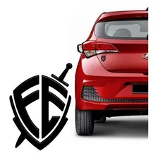 Adesivo Cristão Escudo Da Fé Resinado Para Carro Notebook Foto  mini 1