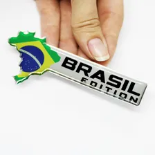 Adesivo Cromado Brasil Edition Emblema Resinado Universal Foto mini 4