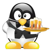 Adesivo De Geladeira Pinguim Churrasco Chopp Cerveja Cor Preto Foto mini 1