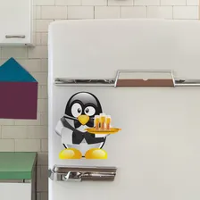 Adesivo De Geladeira Pinguim Churrasco Chopp Cerveja Cor Preto Foto mini 4