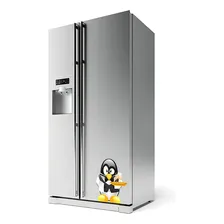 Adesivo De Geladeira Pinguim Churrasco Chopp Cerveja Cor Preto Foto mini 3