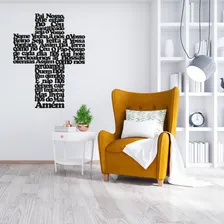 Adesivo De Parede Decorativo Decal Frase Pai Nosso Letras Foto  mini 1