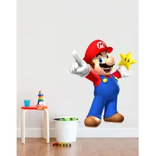 Adesivo De Parede Decorativo Parede Super Mario Bros 120cm Cor Colorido Foto mini 1
