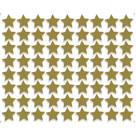 Adesivo De Parede Estrelas 54un Várias Cores Cor Dourado Foto 1