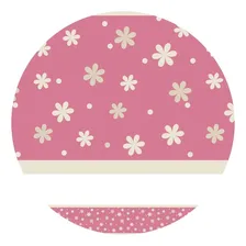 Adesivo De Parede Faixa Decorativa Infantil Floral 6m X 15cm Cor Rosa Foto mini 1