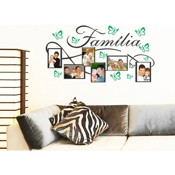Adesivo De Parede Foto De Família Borboleta Foto 1