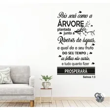 Adesivo De Parede Frases Bíblicas Salmo 1:3 Em Vinil 95x45cm Foto mini 1