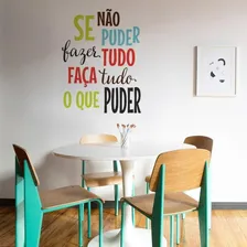 Adesivo De Parede Frases Motivacional Faça Tudo Que Puder Cor Colorido Foto mini 2