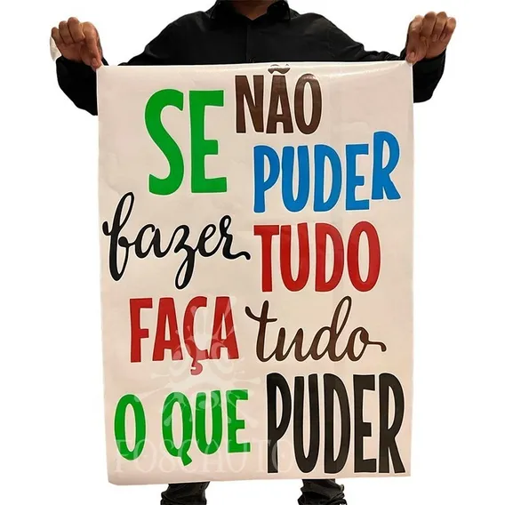 Adesivo De Parede Frases Motivacional Faça Tudo Que Puder Cor Colorido Foto 1