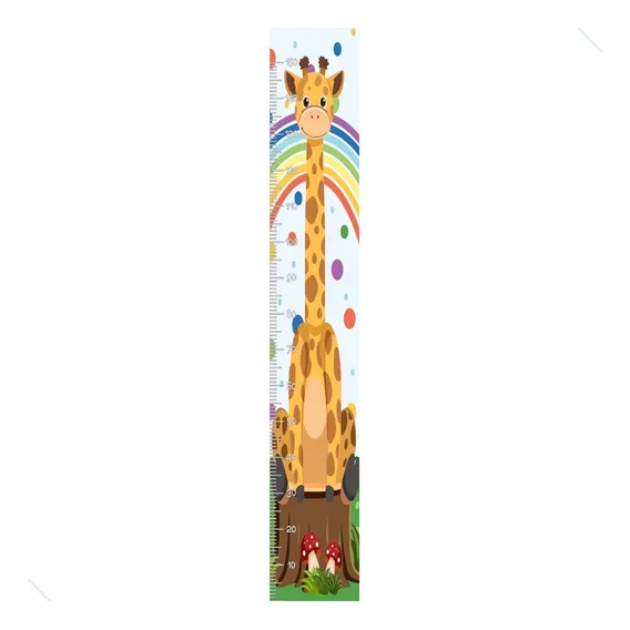 Adesivo De Parede Girafa Regua Crescimento Infantil Girafa Foto 1
