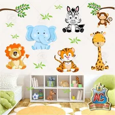 Adesivo De Parede Infantil Safari - Saf02 Cor Colorido Foto mini 1