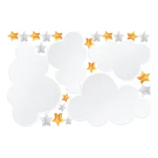 Adesivo De Parede Nuvens E Estrelas Para Quarto Infantil 24u Foto mini  3