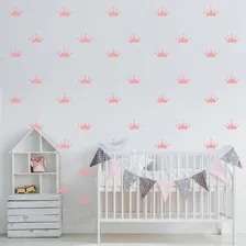 Adesivo De Parede Quarto Infantil Coroa Cor Rosa Foto mini  2
