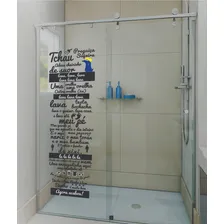 Adesivo Decorativo Banheiro Box Música Ratinho Ratimbum Lava Cor Preto Foto mini 1
