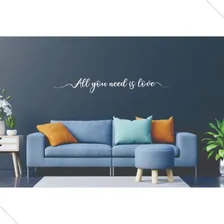Adesivo Decorativo De Parede Frase All You Need Is Love Cor Preto Foto mini  2