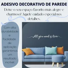 Adesivo Decorativo De Parede Frase All You Need Is Love Cor Preto Foto mini  3