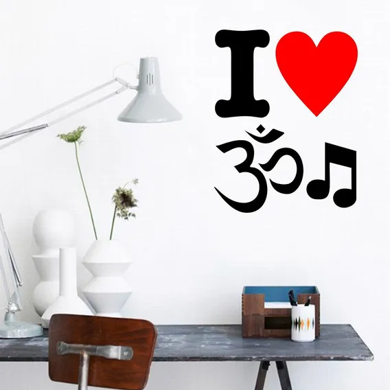 Adesivo Decorativo De Parede Frase I Love Foto 1