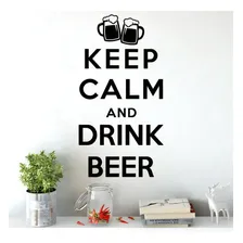 Adesivo Decorativo De Parede Keep Calm And Drink Beer Foto  mini 1