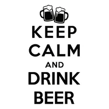 Adesivo Decorativo De Parede Keep Calm And Drink Beer Foto mini  2