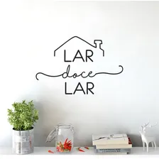Adesivo Decorativo De Parede Porta Lar Doce Lar Nesta Casa Cor Preto Foto mini 1