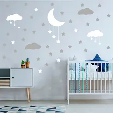 Adesivo Decorativo De Parede Quarto Infantil Nuvens Cor Branco Foto mini 4