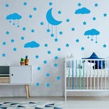 Adesivo Decorativo De Parede Quarto Infantil Nuvens Cor Branco Foto mini  3