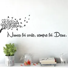 Adesivo Decorativo De Parede Quarto Sala Frase Arvore Deus Foto mini 3