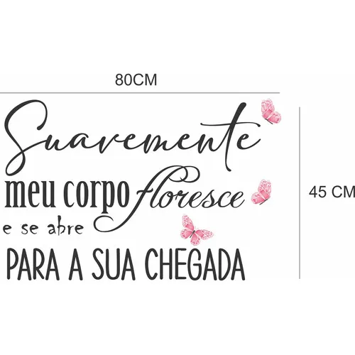 Adesivo Decorativo Frases Parto Humanizado Suavemente Foto 1