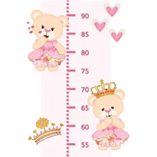 Adesivo Decorativo Infantil Régua Crescimento - Ursinha Rosa Foto mini 2