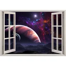Adesivo Decorativo Janela Galaxia Espaço Sideral Foto mini 1