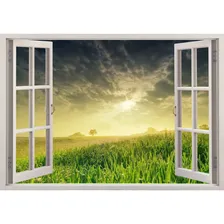 Adesivo Decorativo Paisagem Outono Flor Campo Vinhedo Praia Cor Colorido Foto  mini 1