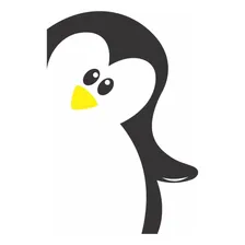 Adesivo Decorativo Para Geladeira Fogão Pinguim Cor Preto Foto mini 1
