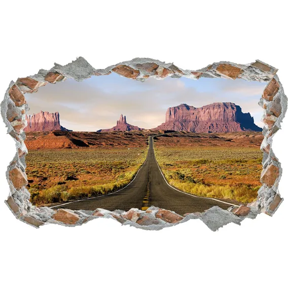 Adesivo Decorativo Parede Buraco Route 66 Grand Canyon 3d Cor Colorido Foto 1