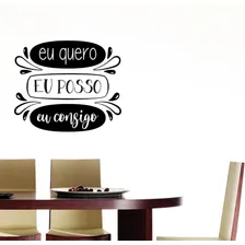Adesivo Decorativo Parede Frase Eu Quero, Eu Posso, Eu Foto  mini 1