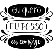 Adesivo Decorativo Parede Frase Eu Quero, Eu Posso, Eu Foto mini  2