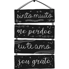 Adesivo Decorativo Parede Frase Placa Eu Te Amo, Sou Grata Foto mini 1