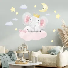 Adesivo Decorativo Parede Infantil Colorido Bebê Elefantinho Foto mini  2
