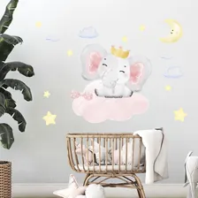 Adesivo Decorativo Parede Infantil Colorido Bebê Elefantinho Foto  mini 1