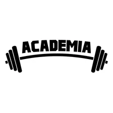 Adesivo Decorativo Parede Logo Academia Fitness Cor Preto Foto  mini 1