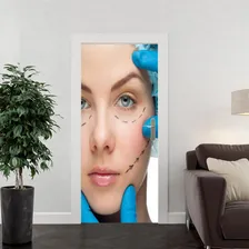 Adesivo Decorativo Porta Clínica Estética Beleza Cor Colorido Foto mini 2