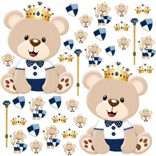 Adesivo Decorativo Quarto Menino Ursinho Urso Realeza Azul Foto mini 1