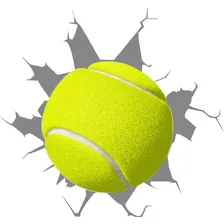 Adesivo Decorativo Vidro Parede Quebrada Bola De TĂȘnis Hd Cor Colorido Foto mini 1