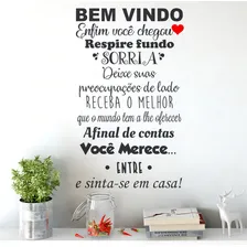 Adesivo Decorativos Parede Bem Vindo Enfim Você Chegou Cor Preto Foto mini 1