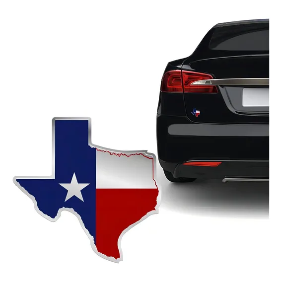 Adesivo Emblema Bandeira Texas Resinado Foto 1